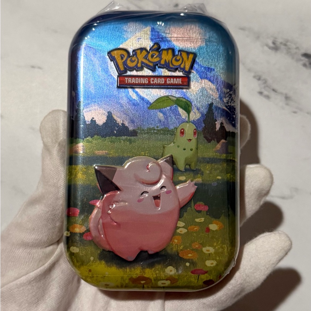 Pokemon Ascended Heroes Mini Tin Clefairy and Chikorita